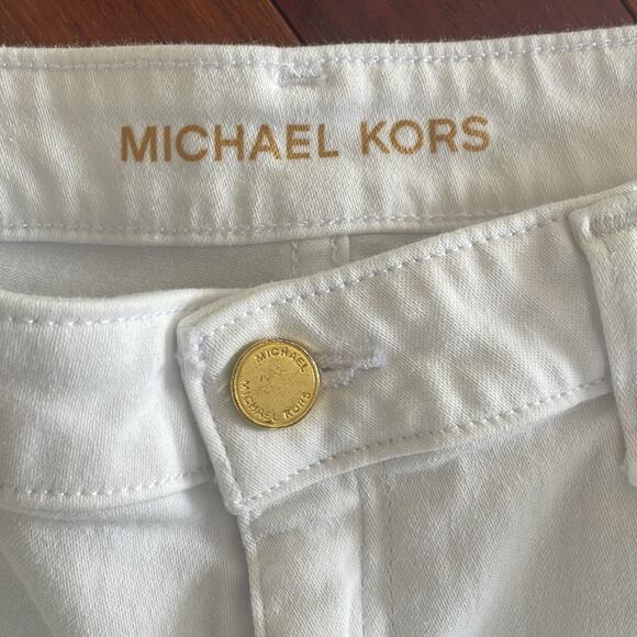 Michael Kors Selma Skinny White Jeans Minimalist Size 16 Plus Slimming Stretch - Picture 4 of 10